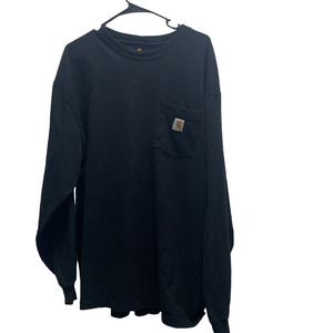 Carhartt Original Fit Long Sleeve Black Pullover Shirt Size XL Men’s
